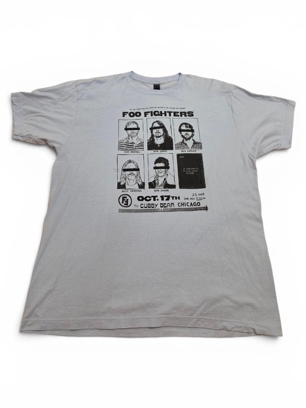 Foo Fighters Cubby Bear Chicago Soft T-Shirt